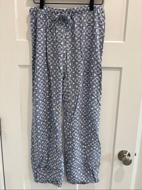P.J. Salvage Blue and Gray Floral Lounge Pajama Pants
